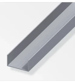 Discount Profilo ad "u" 15.5x27.5 alluminio naturale - 2,5 metri. Ferramenta Per Mobili E Infissi