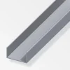 Ferramenta Per Mobili E Infissi-Alfer aluminium Profilo ad "u" 7.5x12.5 alluminio naturale - 1 metro.