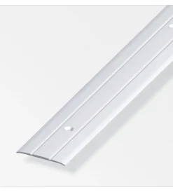 Alfer aluminium Ferramenta Per Mobili E Infissi|Profilo coprisoglia  37 x 2,5  alluminio argento    forato  1 metro.
