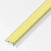 Ferramenta Per Mobili E Infissi-Alfer aluminium Profilo di chiusura per angoli 25x8 alluminio ottonato - 2 metri.