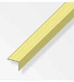 Ferramenta Per Mobili E Infissi-Alfer aluminium Profilo di chiusura per angoli 25x18alluminio ottonato- 2 metri.