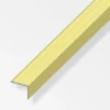 Ferramenta Per Mobili E Infissi-Alfer aluminium Profilo di chiusura per angoli 25x18 alluminio ottonato - 1 metro.
