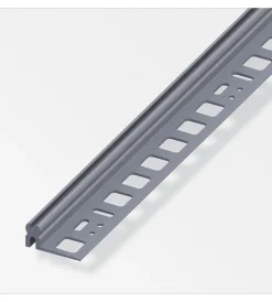 Alfer aluminium Ferramenta Per Mobili E Infissi|Profilo di supporto pvc grigio - 1 metro.