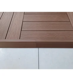 Fontane, Decorazioni E Pavimentazioni|Profilo in wpc antimacchia finitura teak per pavimentazione da esterno 60 cm