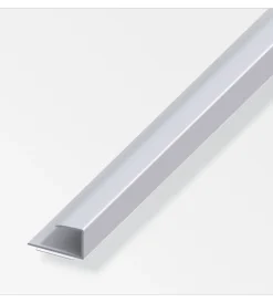 Outlet Profilo per bordi 15x14 alluminio argentato - 1 metro. Ferramenta Per Mobili E Infissi