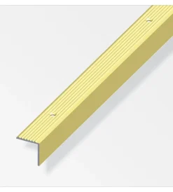 Discount Profilo per scala  19 x 20  alluminio ottonato  forato Ferramenta Per Mobili E Infissi