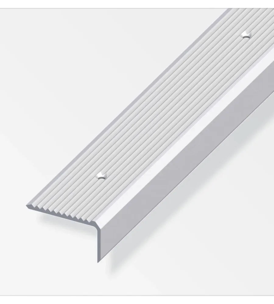 Ferramenta Per Mobili E Infissi-Alfer aluminium Profilo per scala 41 x 23 alluminio argneto forato
