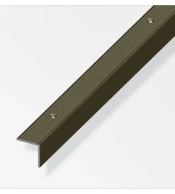 Ferramenta Per Mobili E Infissi-Alfer aluminium Profilo per scala 19x20  alluminio bronzo forato