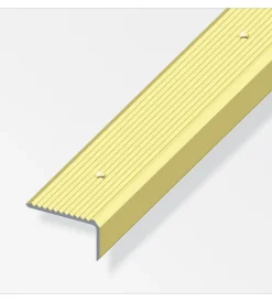 Ferramenta Per Mobili E Infissi-Alfer aluminium Profilo per scala 41x23 alluminio ott. forato - 2 metri.