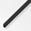 Ferramenta Per Mobili E Infissi-Alfer aluminium Profilo protezione bordo 9,5x6,5 pvc nero - 2,5 metri.