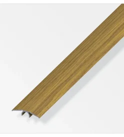 Ferramenta Per Mobili E Infissi-Alfer aluminium Profilo raccordo 33 alluminio rovere - 1 metro.