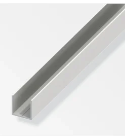 Ferramenta Per Mobili E Infissi-Alfer aluminium Profilo u quadrato 15.5x 1 pvc bianco - 1 metro.