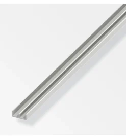 Alfer aluminium Ferramenta Per Mobili E Infissi|Profilo uu 6x18x6pvc bianco - 1 metro.