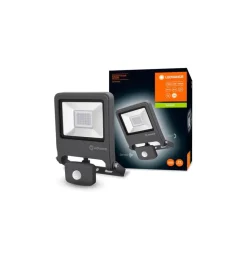 Illuminazione Per Esterno- Proiettore led da esterno osram "essential" grigio con sensore, 30w 4000k