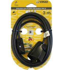 Vimar Prolunghe|Prolunga universale nera 3 metri 3g1 spa17 - .