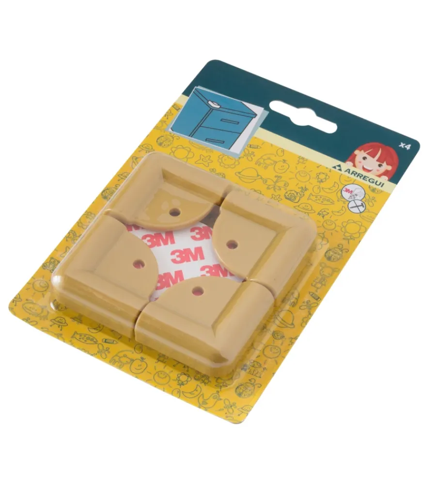 Sicurezza Infantile- Proteggi angoli (4 pz.) marrone.