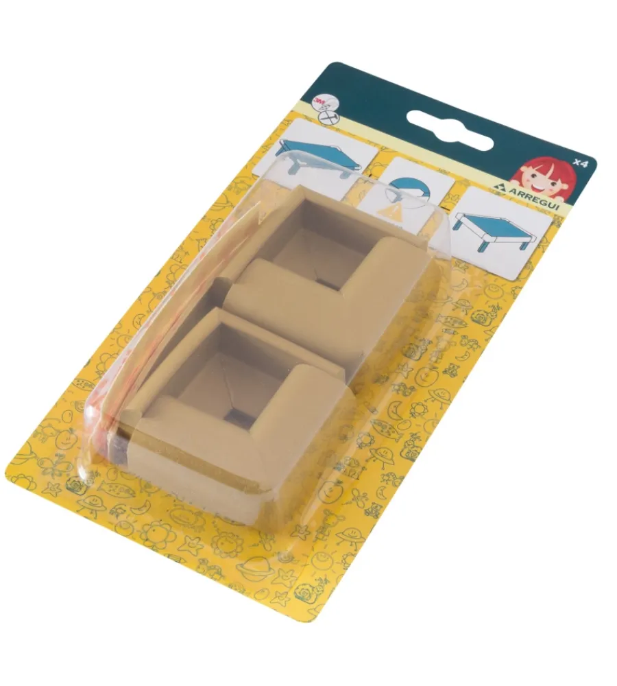 Sicurezza Infantile- Proteggi angoli marrone - 4 pz.