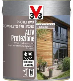 Sale Protettivo completo per legno alta protezione all' acqua, colore noce scuro - 2,5 litri Impregnanti Legno