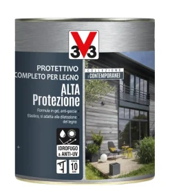Protettivo completo per legno alta protezione collezione i contemporanei - grigio argento - 0,75 litri Impregnanti Legno