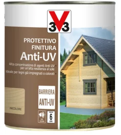 Impregnanti Legno-V33 Protettivo e finitura a solvente anti uv, incolore - 0,75 litri