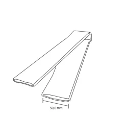New Protezione modellabile per bordi in pvc 50 x 500 mm. Sistemi Di Fissaggio