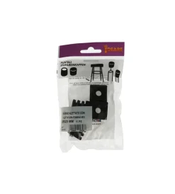 Best Puntali interni alettati quadri neri ø 25 x 25 mm. con foro filettato 4 pz. Accessori