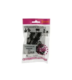 Accessori|Puntali interni alettati quadri neri con feltro 20 x 20 mm. 8 pz.