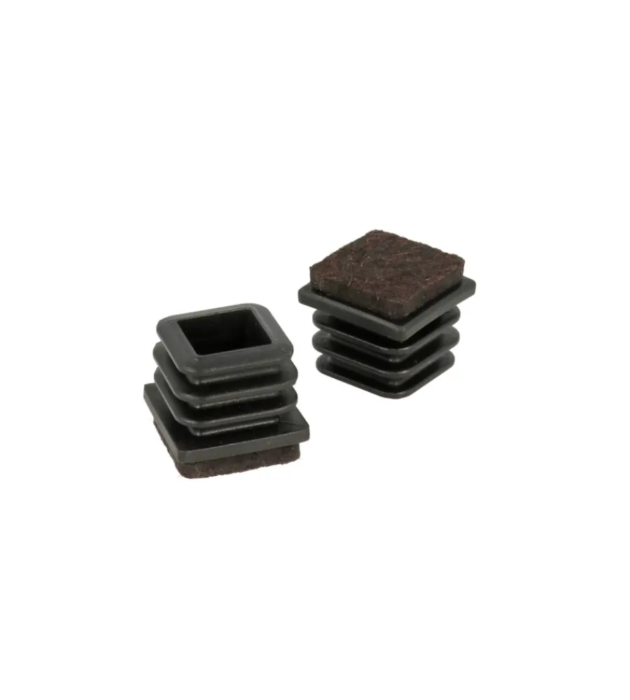 Accessori- Puntali interni alettati quadri neri con feltro 15 x 15 mm. 8 pz.