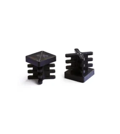 Best Puntali interni alettati quadri neri 30 x 30 mm. 4 pz. Accessori