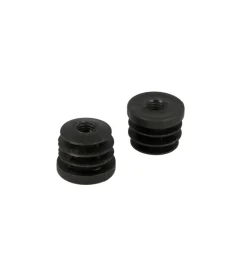 Accessori|Puntali interni alettati tondi neri ø 30 mm. con foro filettato 4 pz.