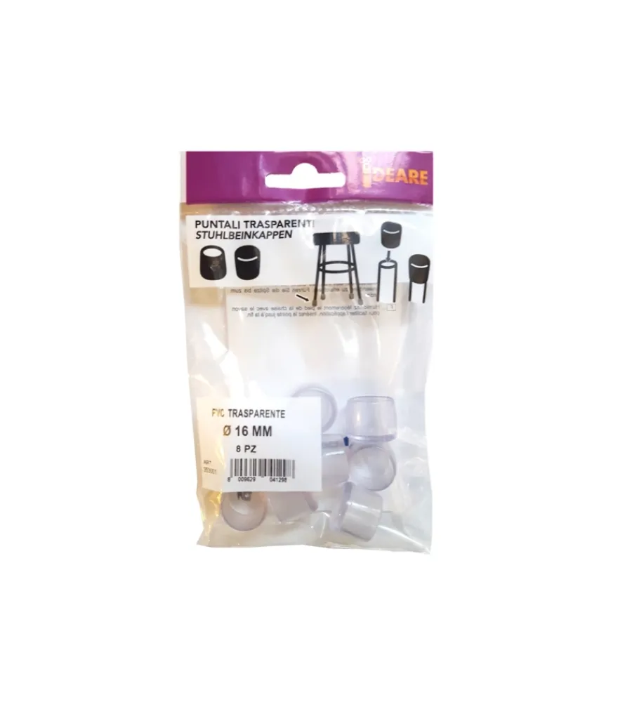 Accessori- Puntali tondi pvc trasparente ø 16 mm. - 8 pz.