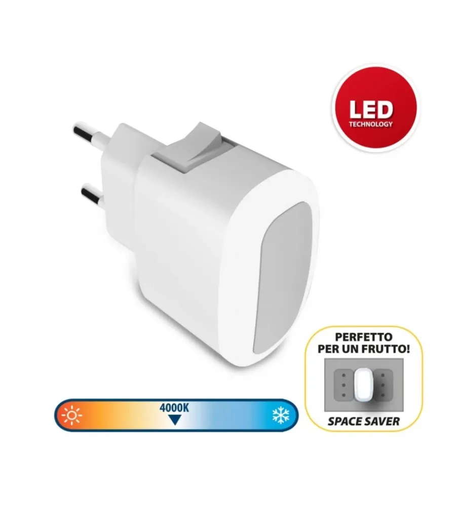 Illuminazione Per Interno- Punto luce led con interruttore on/off, bianco