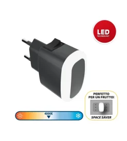 Illuminazione Per Interno- Punto luce led con interruttore on/off, nero