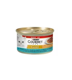 Alimenti Umido Gatto|Purina gourmet gold delizia in salsa al tonno per gatti - 85 gr