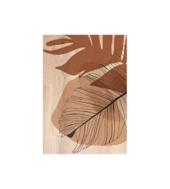 Decorazione Pareti- Quadro in legno "leaves black 03", 47x67 cm
