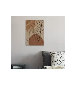 Quadro in legno "leaves black 02", 47x67 cm Decorazione Pareti