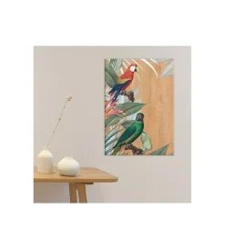 Clearance Quadro in legno "red & green parrot", 47x67 cm Decorazione Pareti