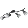 Illuminazione Per Interno-Eglo Quattro faretti "carovigno" nero, 4x40w