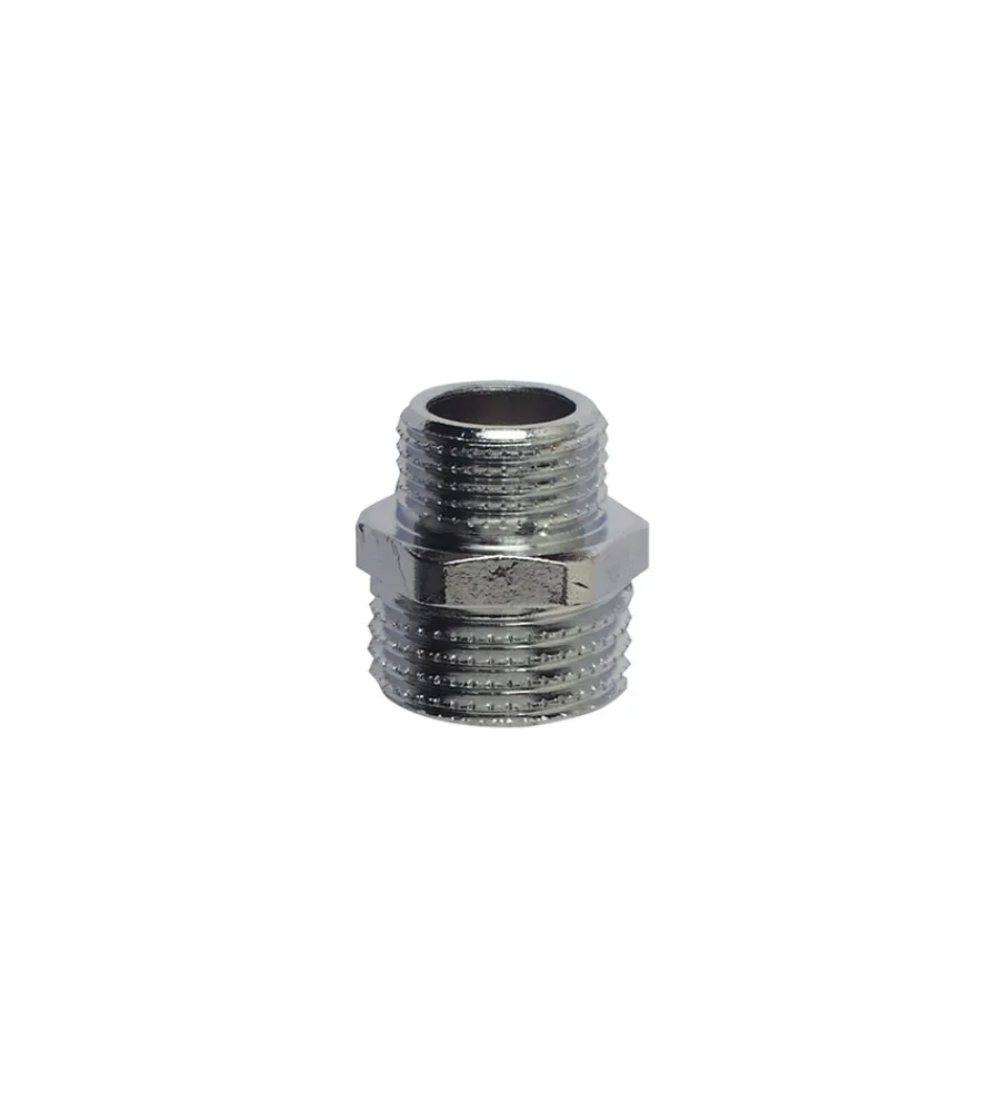 Tubi E Raccordi- Raccordo doppio con riduzione maschio 3/4" - 1/2"