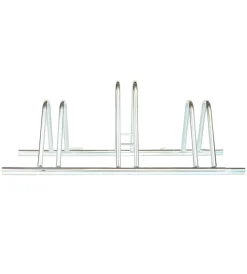 Bici|Rastrelliera portabici a 3 posti in ferro zincato con passaruota 5 cm 95x38x35/40 cm