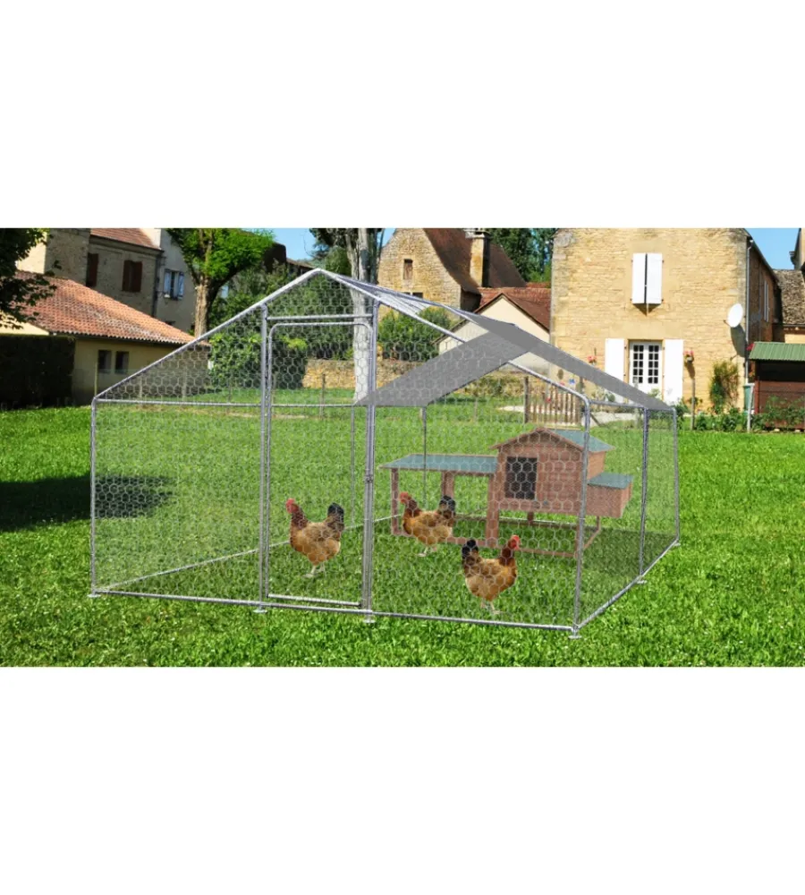 Habrita Recinzione X Animali|Recinto per animali "enc 2030 25 gjm" in acciaio zincato 200x300x220 cm