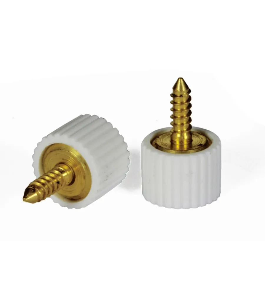 Decorazione Pareti- Reggicristalli in gomma bianca con vite integrata 8 pz.