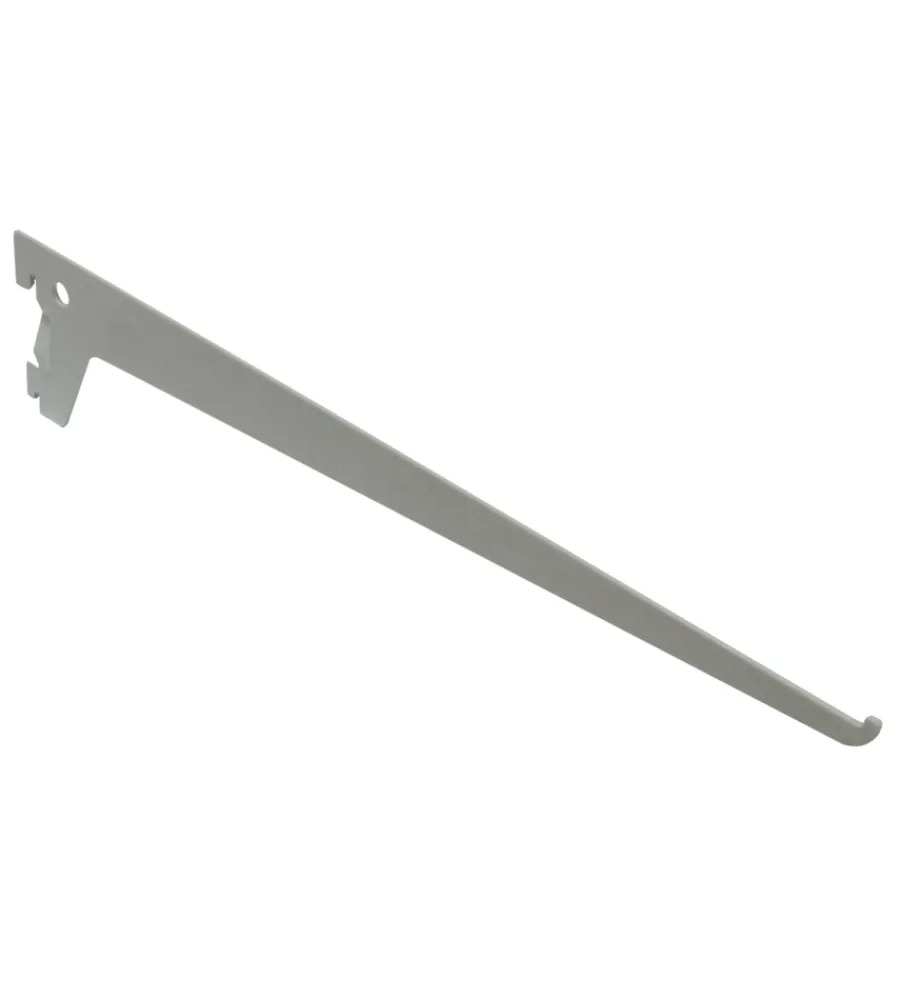 Officina E Garage- Reggimensola a 2 ganci - 15 cm. - alluminio bianco