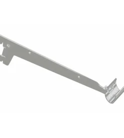 Officina E Garage|Reggimensola a 2 ganci per tubo ovale - 25 cm. - alluminio bianco