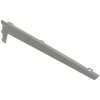 Officina E Garage- Reggimensole a 3 ganci angolate con clip - 48 cm. - alluminio bianco
