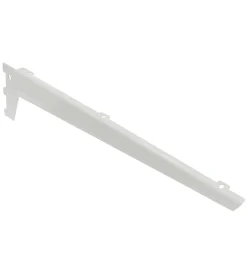 Officina E Garage|Reggimensole a 3 ganci angolate con clip - 48 cm. - bianco