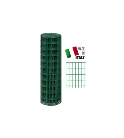 Reti, Recizioni E Cancelli Per Giardino- Rete elettrosaldata zincata e plasticata h.100 cm 5 mt