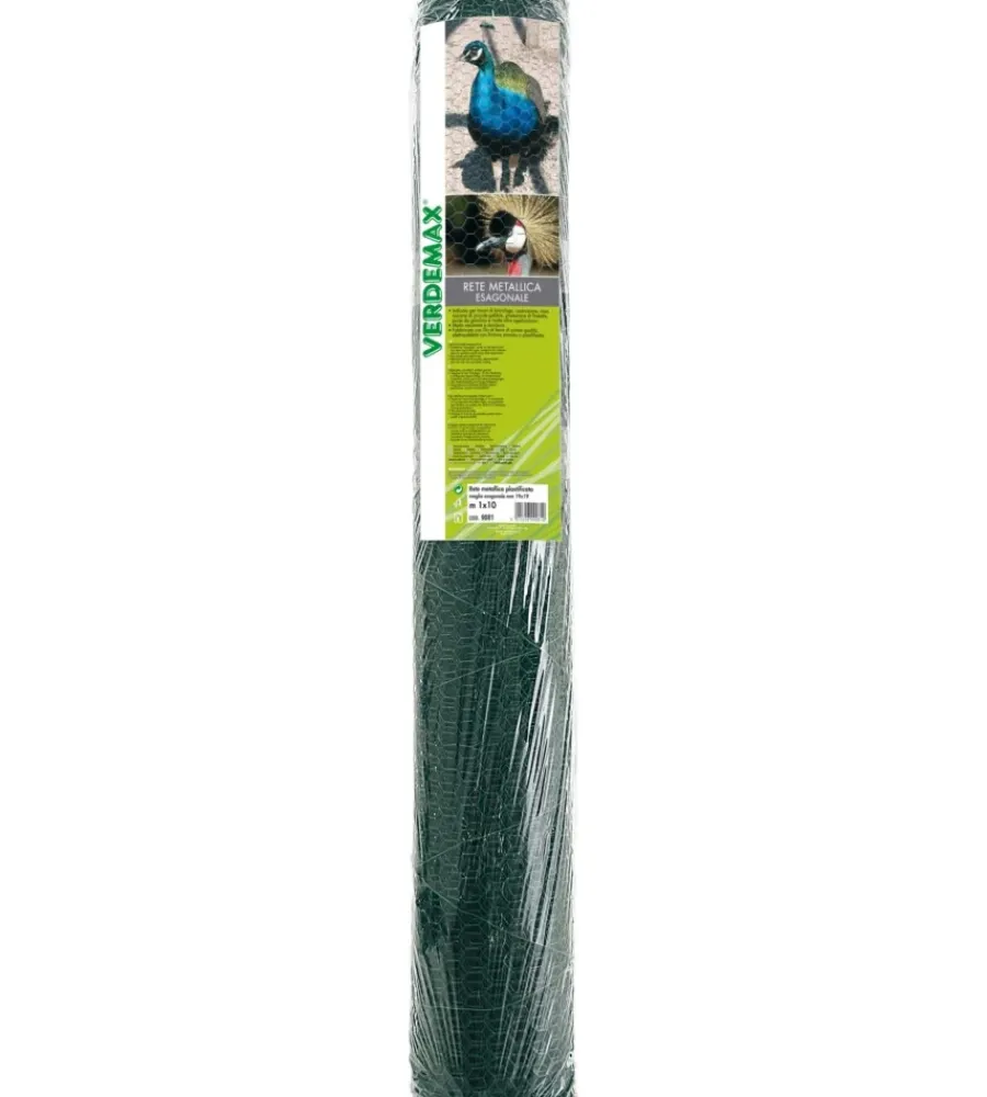 Attrezzatura Giardinaggio-Verdemax Rete esagonale metallica plastificata galvanex 19