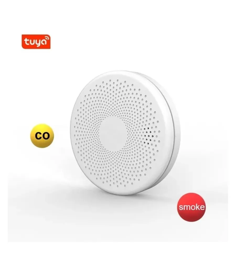 Outlet Rilevatore di monossido di carbonio e fumo "smart tuya" con controllo wi-fi Allarmi