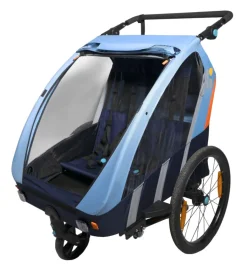 Bici- Rimorchio passeggino bici 2in1 azzurro - bellelli